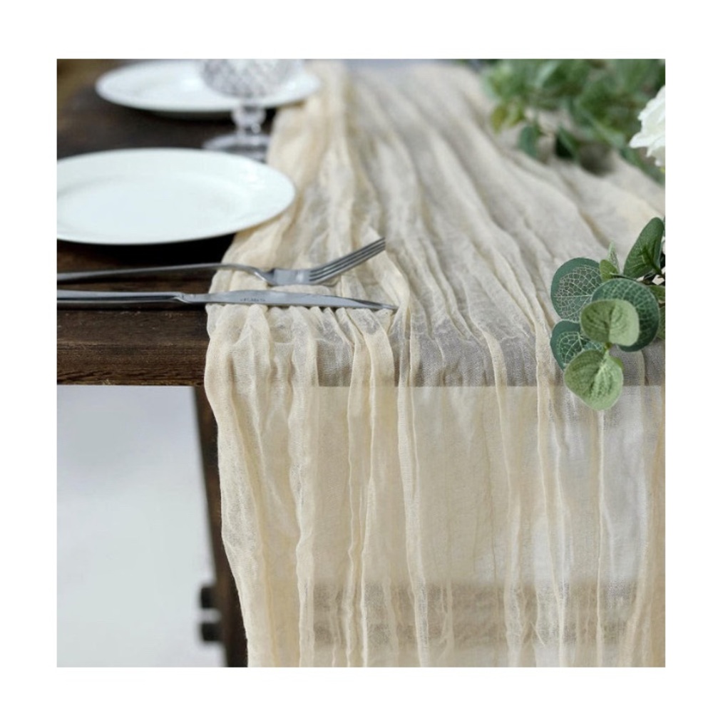 9 10’ cheesecloth cream runners